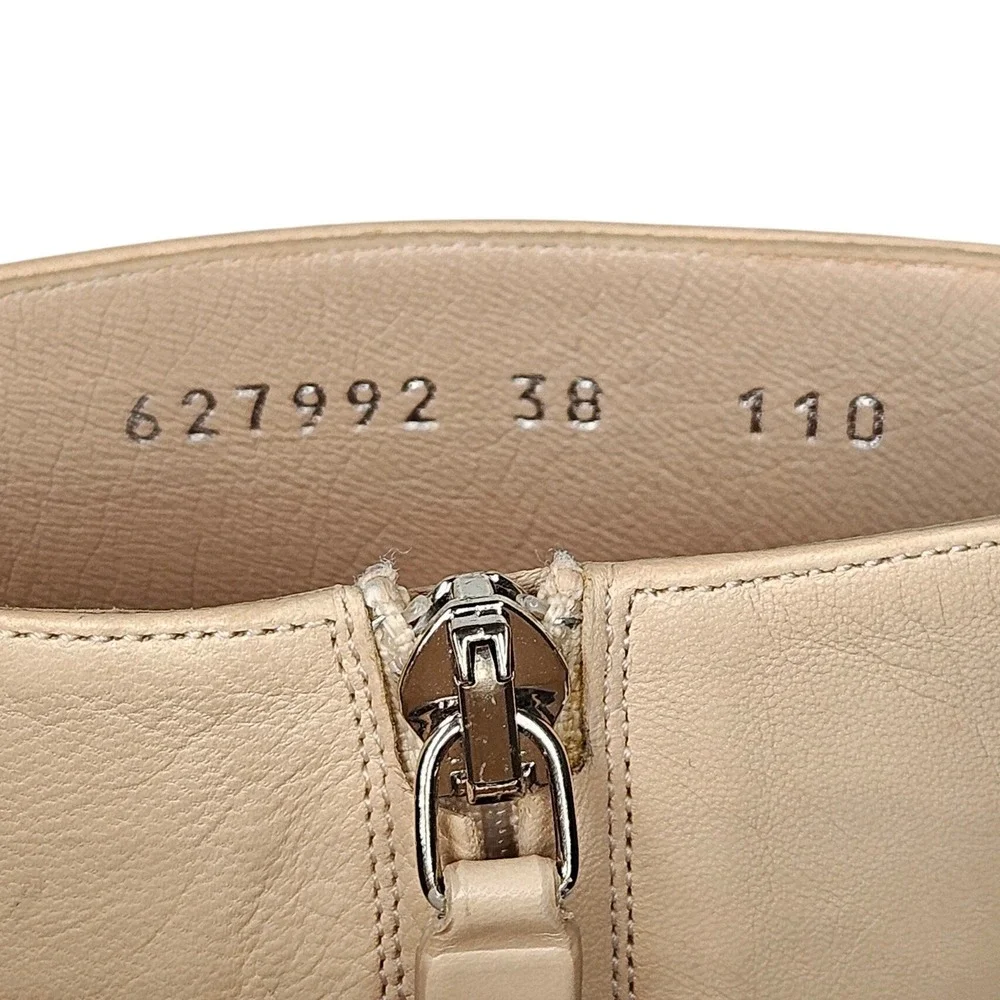 Gucci Skin Rose 627992 G Logo Tiarah Leather Platform Boots/Booties Size 38‎